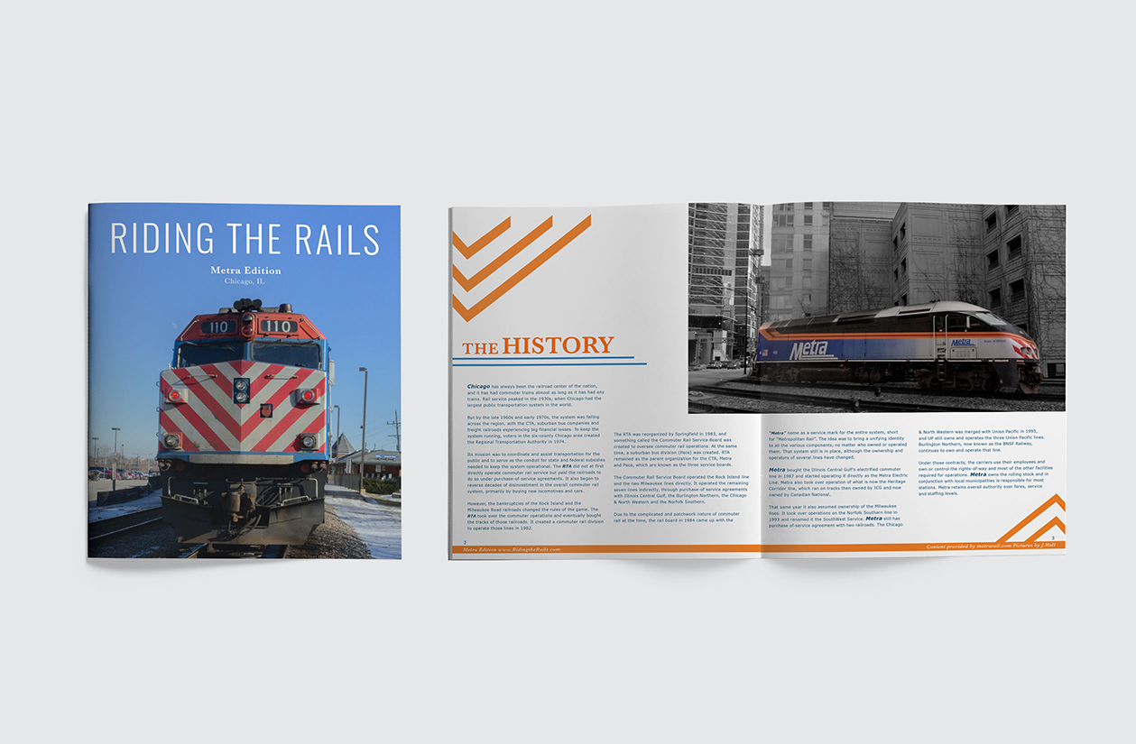 Riding the Rails Metra Trains Magazine